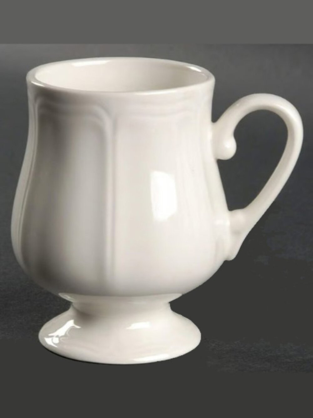 Federalist White Footed Mug Ironstone Vintage Sears 4.5 Inches